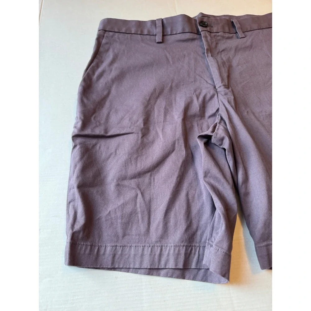 Banana Republic Aiden Short Mens 33 Purple Slim Fit Chino Cotton Stretch Twill